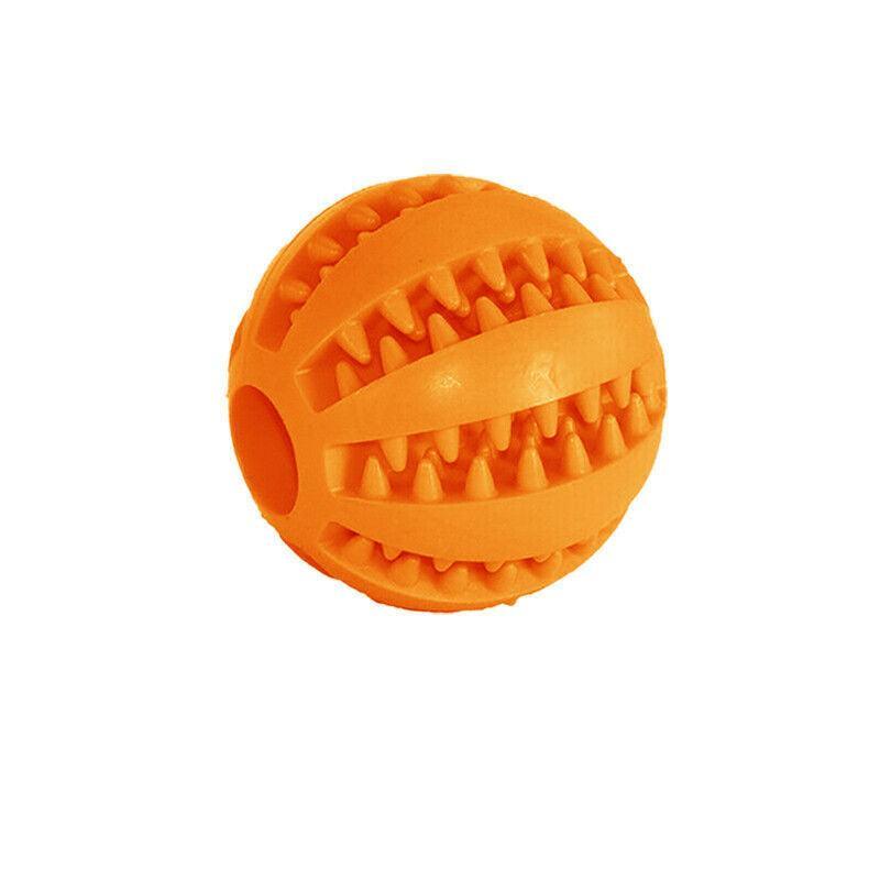 Dog Chew Toy Rubber Ball Treat Dispenser Dental Cleaning Training Play Ball - Light Blue Rugby (11.5CM)