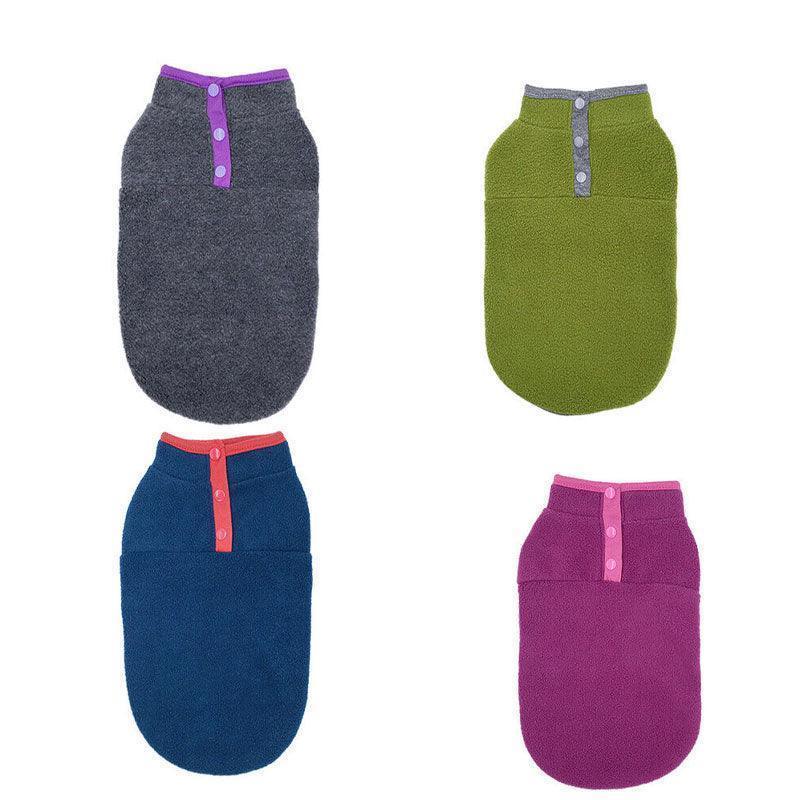 XS Pet Dog Puppy Winter Warm Fleece Jumper Vest Coat Jacket Apparel Clothes - Green