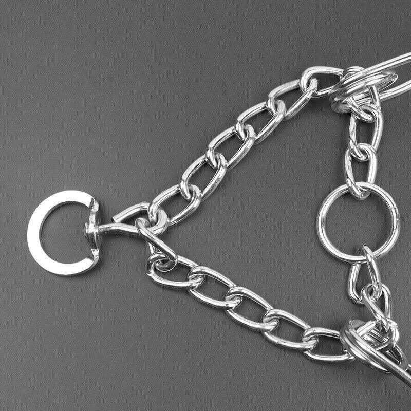 S-Xl Collar Choke Steel Metal Chain Dog Training Adjustable Necklace Sliver - XL-4.0