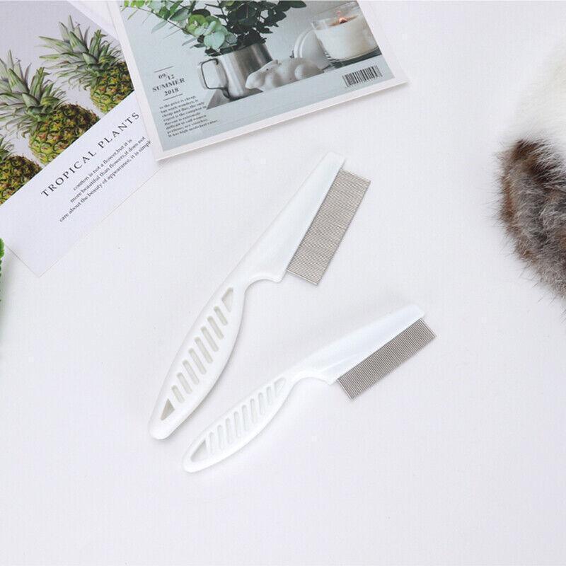 1PC Small Fine Toothed Flea Flee Metal Nit Head Hair Lice Comb with Handle - Blue