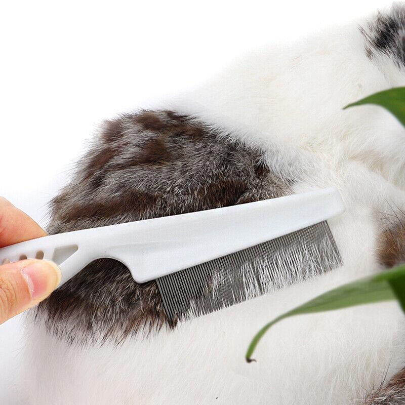 1PC Small Fine Toothed Flea Flee Metal Nit Head Hair Lice Comb with Handle - White