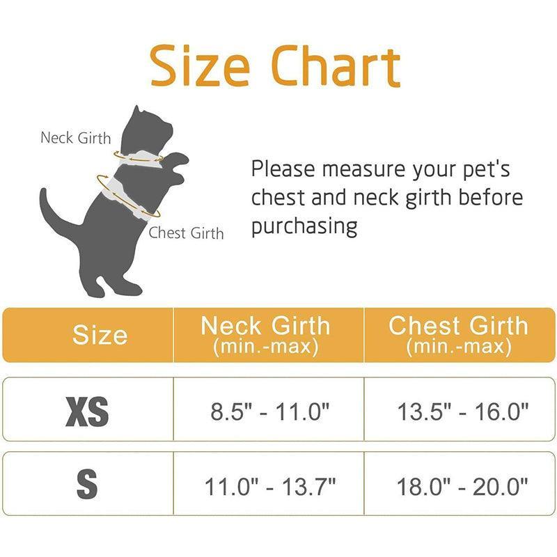 Adjustable Pet Harness and Leash Set for Cat Dog Escape Proof Reflective Vest - XS