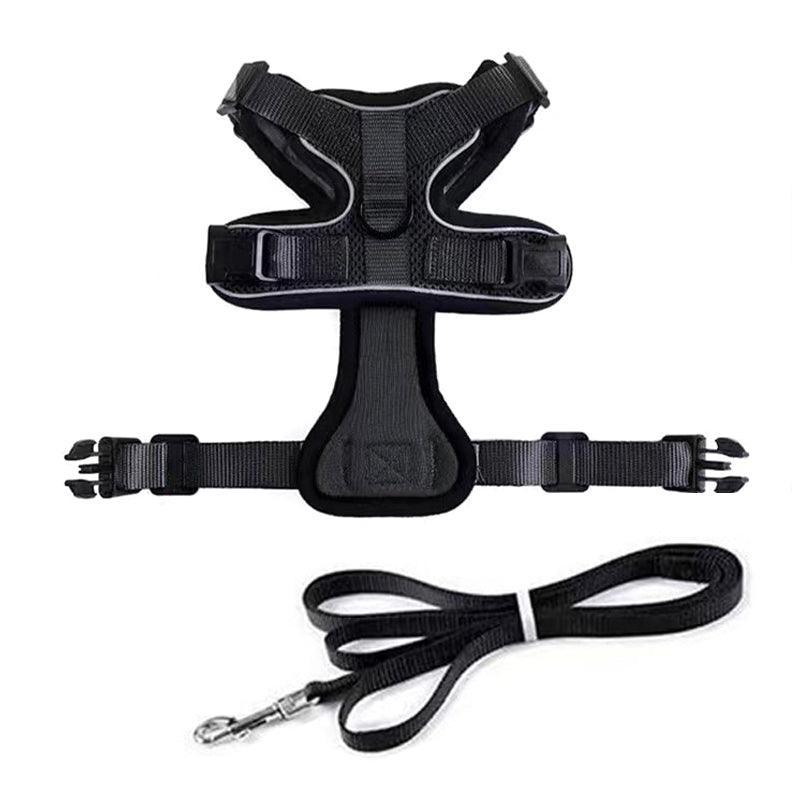 Adjustable Pet Harness and Leash Set for Cat Dog Escape Proof Reflective Vest - XS