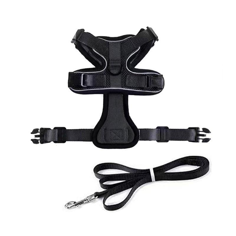 Adjustable Pet Harness and Leash Set for Cat Dog Escape Proof Reflective Vest - S