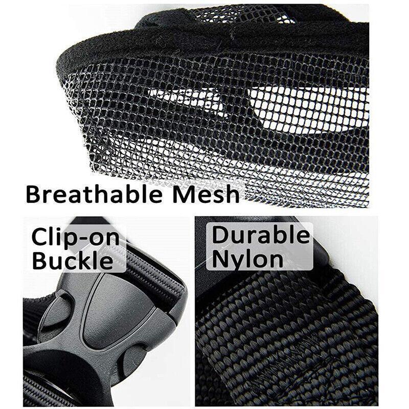 Adjustable XXS Size Pet Dog Mask Mouth Muzzle Anti Barking Bite Stop Chewing Mask - Beige