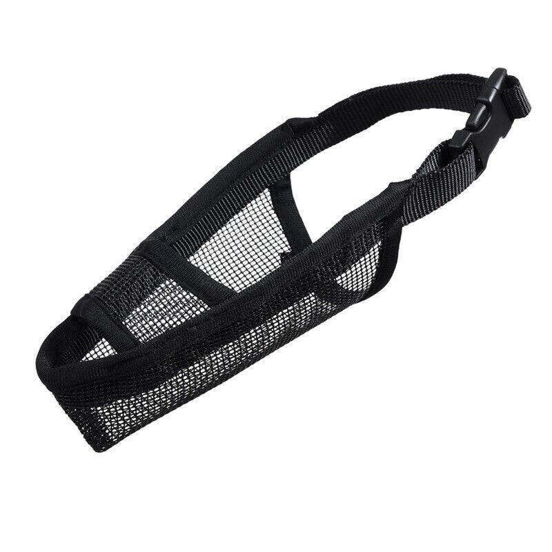Adjustable XXS Size Pet Dog Mask Mouth Muzzle Anti Barking Bite Stop Chewing Mask - Beige