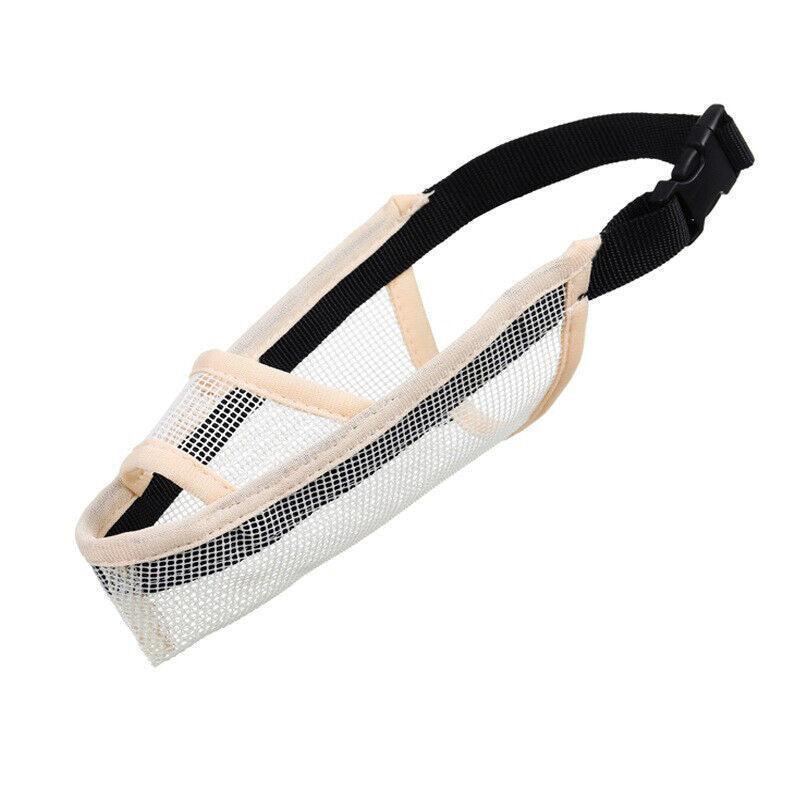 Adjustable XS Size Pet Dog Mask Mouth Muzzle Anti Barking Bite Stop Chewing Mask - Grey