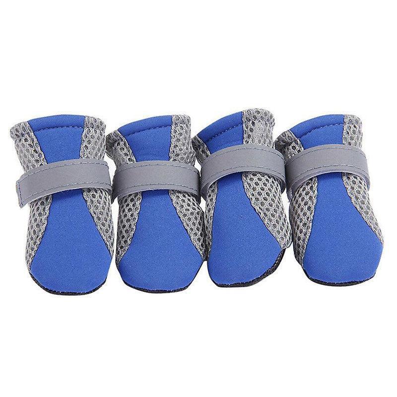 4Pcs XL Size Anti Slip Waterproof Protective Dog Shoes Rain Boots Pet Socks Booties - Black