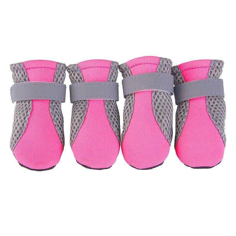 4PCS M Size Anti Slip Waterproof Protective Dog Shoes Rain Boots Pet Socks Booties - Black