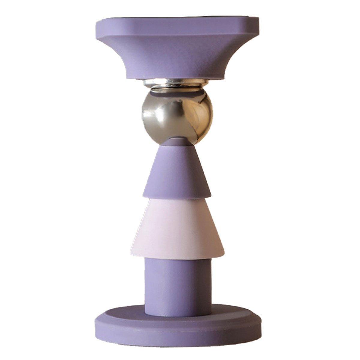 Silicone Silent Door Stopper with Suction Base and Secure Hold Catch Design - Grey