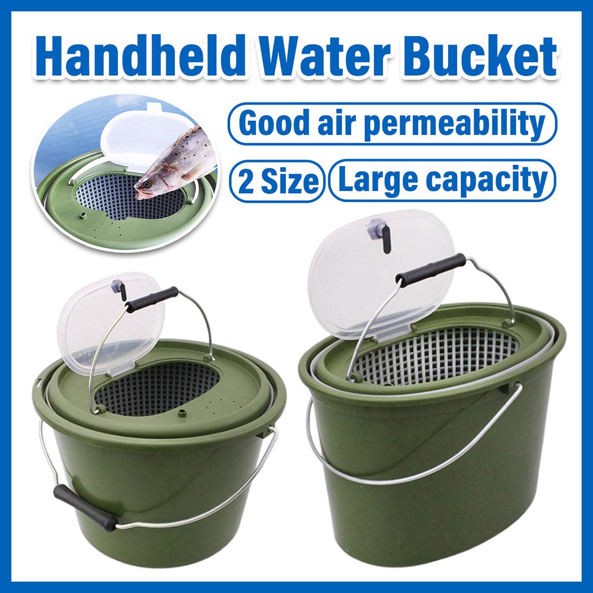 Portable Double Live Fish Bucket Breathable Fish Storage Container for Fishing - S