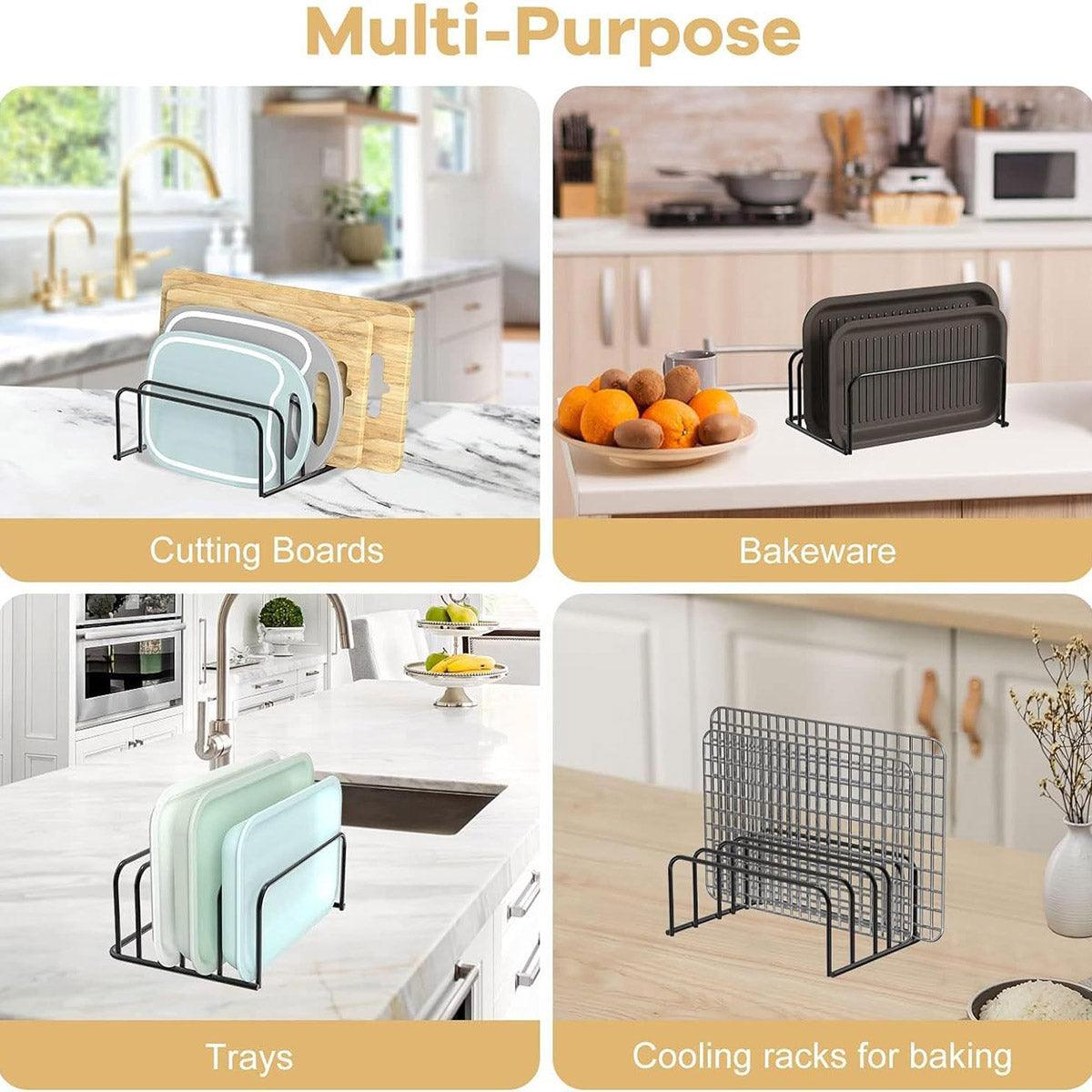 Home Kitchen Chopping Board Draining Rack Multifunction Storage Shelf Organizer