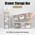Storage Box 3Drawers DIY Desktop Plastic Transparent Coffee Sugar Jewelry Box