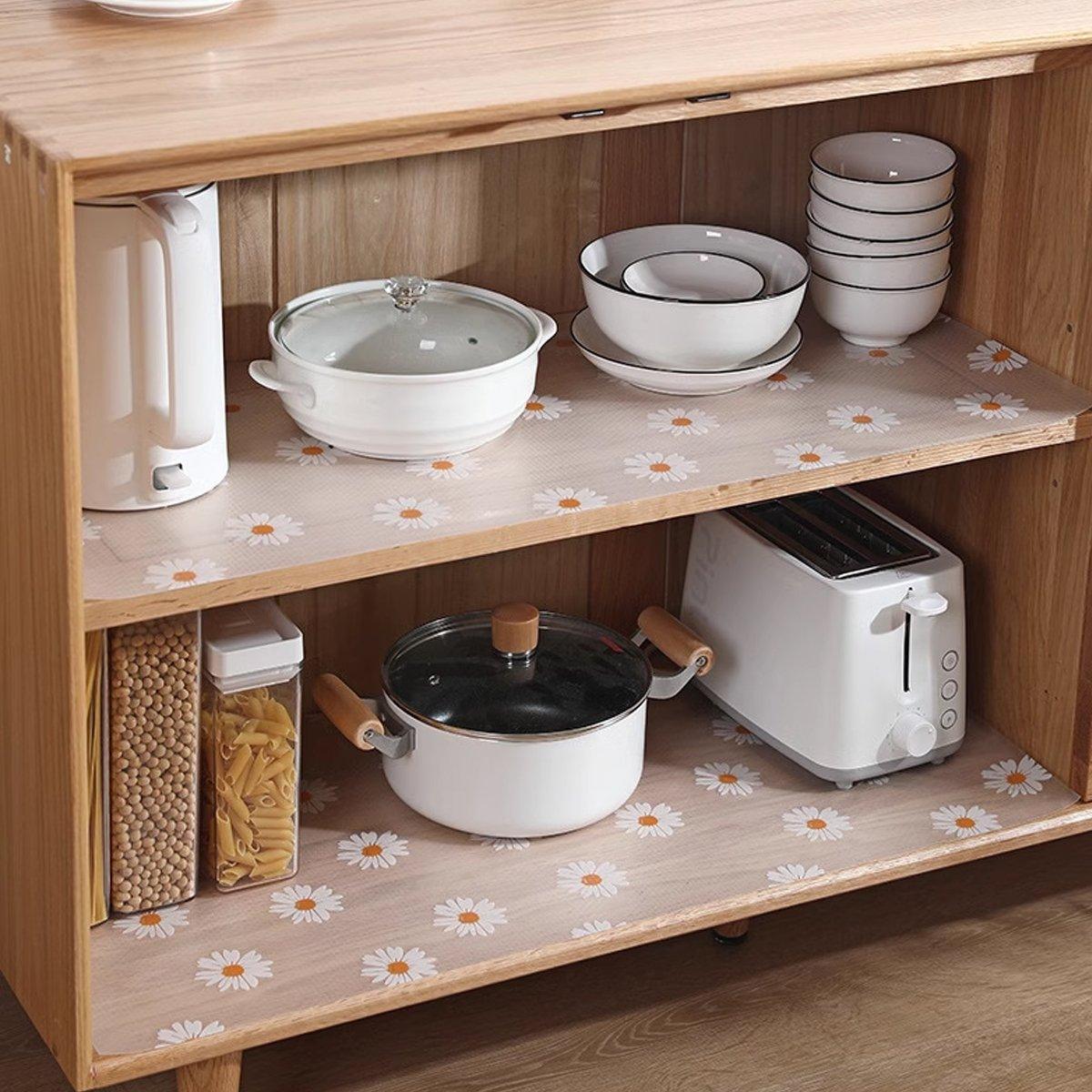 Household Drawer Liner Paper Wardrobe Dustproof Cabinet Mat Grease Proof Mat - Leaf