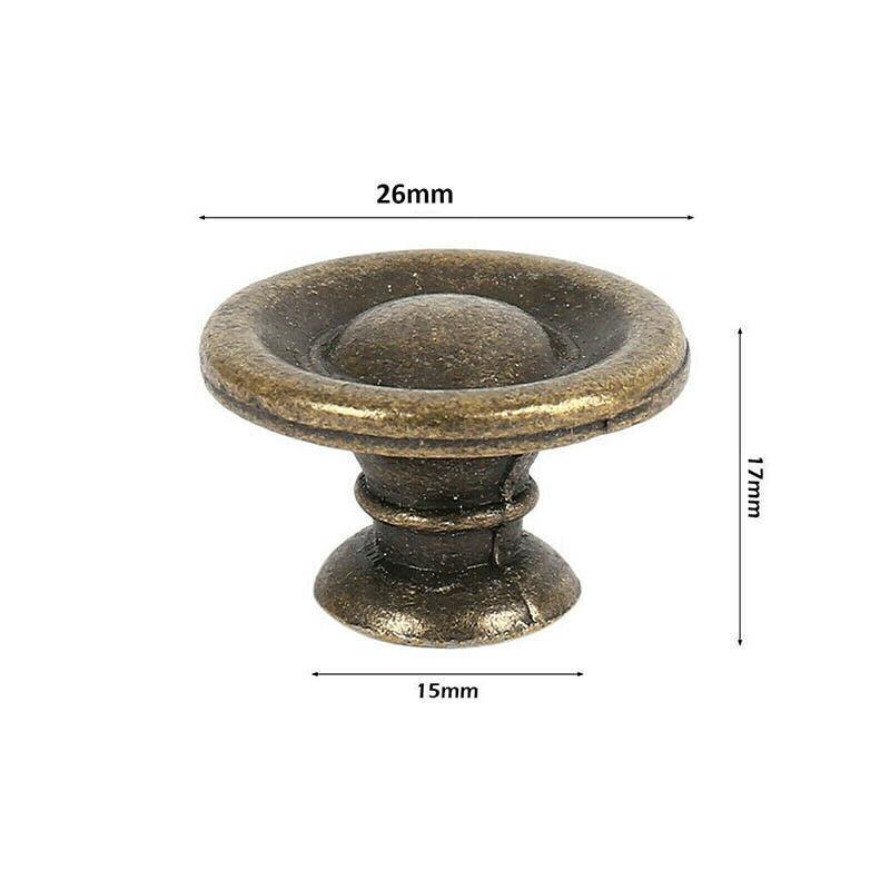 10/20/40Pcs Antique Brass Drawer Knobs Vintage Cabinet Handles Cupboard Pulls - 10PCS