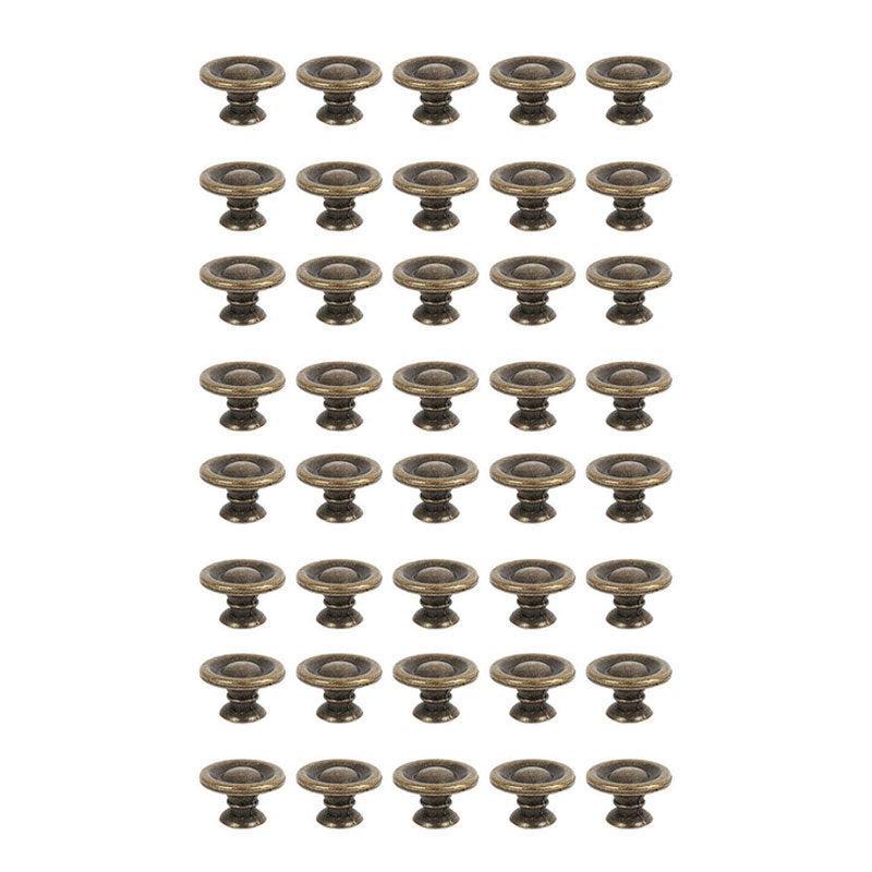 10/20/40Pcs Antique Brass Drawer Knobs Vintage Cabinet Handles Cupboard Pulls - 10PCS