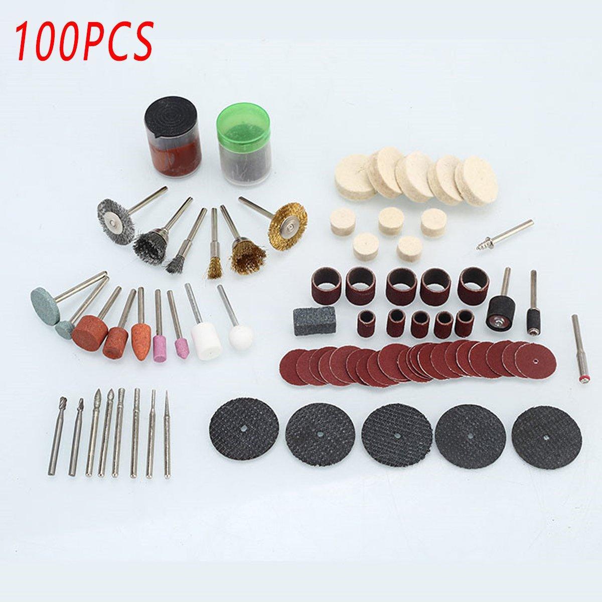 100/147pcs Electric Mill Set Accessories Grinding Cutting Drilling Tool Kit - 147Pcs(Without Grinder Pen)