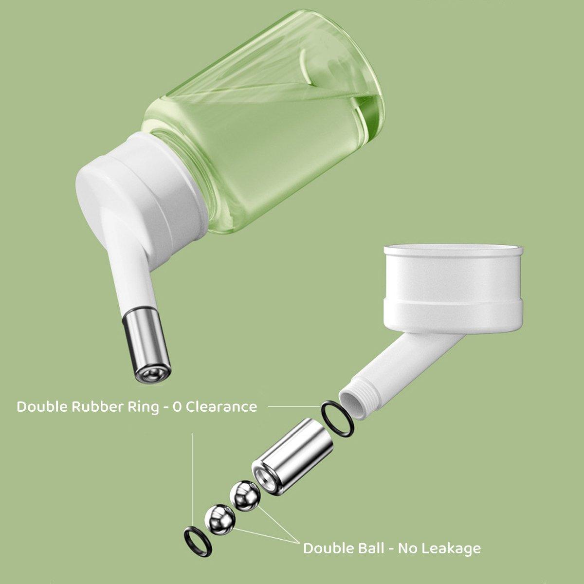 Pet Water Bottle for Hamster Guinea Pig Rabbit Vacuum Drinking Feeder Kettle - 120ml-Green