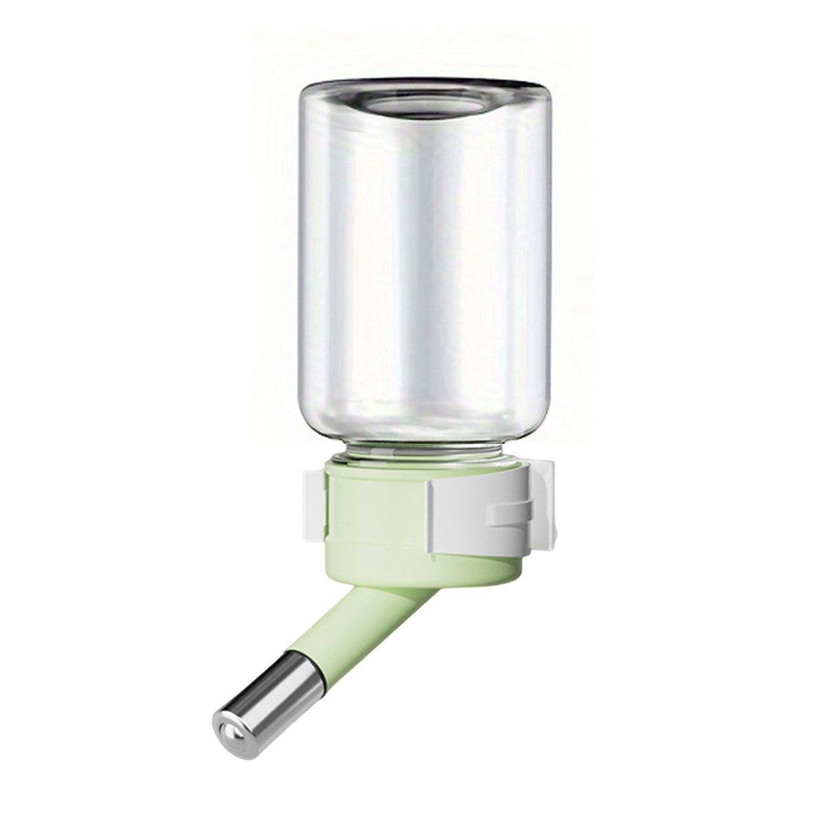 Pet Water Bottle for Hamster Guinea Pig Rabbit Vacuum Drinking Feeder Kettle - 80ml-Green