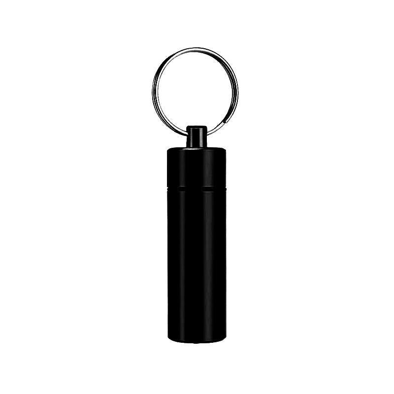 Aluminum Pill Box Case Bottle Cache Drug Holder Keychain Container Waterproof - Blue