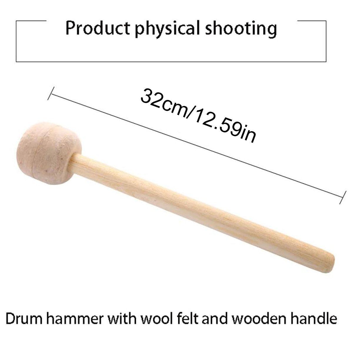 2pcs Felt Drumsticks Gong Mallets Soft Hammer Drum Accessories Percussion Tools