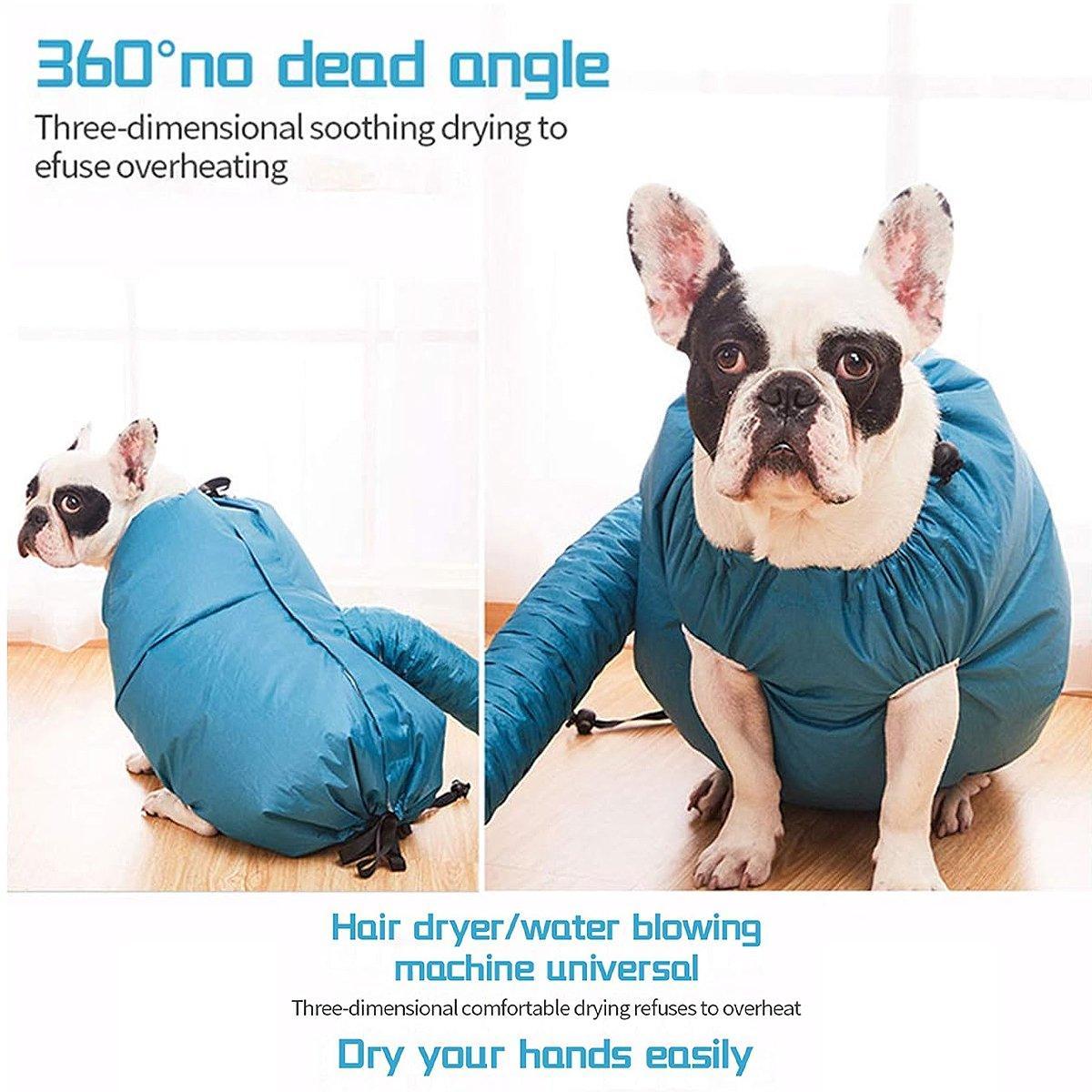 Pet Dog Cat Grooming Blower Hair Dryer Drying Bag Dry Cleaning Bathing Folding - M