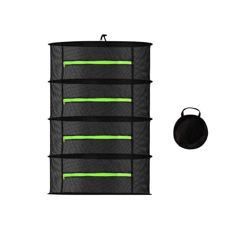 2-8 Tier Drying Net Large Shelf Hydroponic Hanging Grow Herb Plant Dry - 2 Layers
