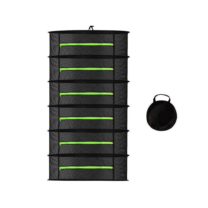 2-8 Tier Drying Net Large Shelf Hydroponic Hanging Grow Herb Plant Dry - 6 Layers