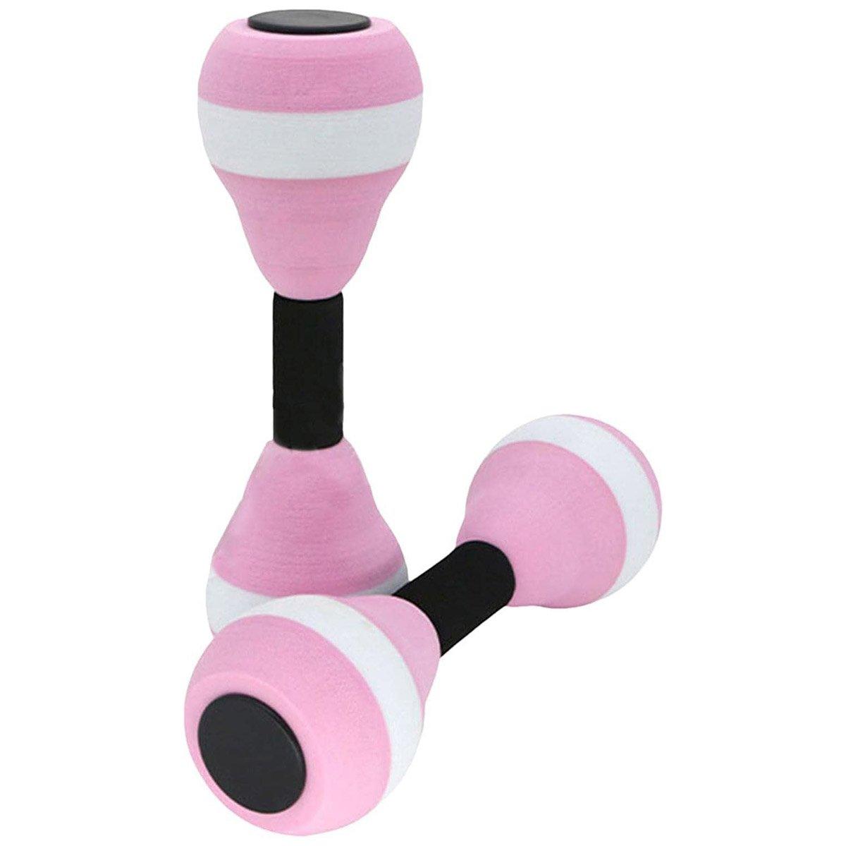2PCS Arm Buoyancy Rings Dumbbell Style Float Set for Water Activities and Fun - Pink