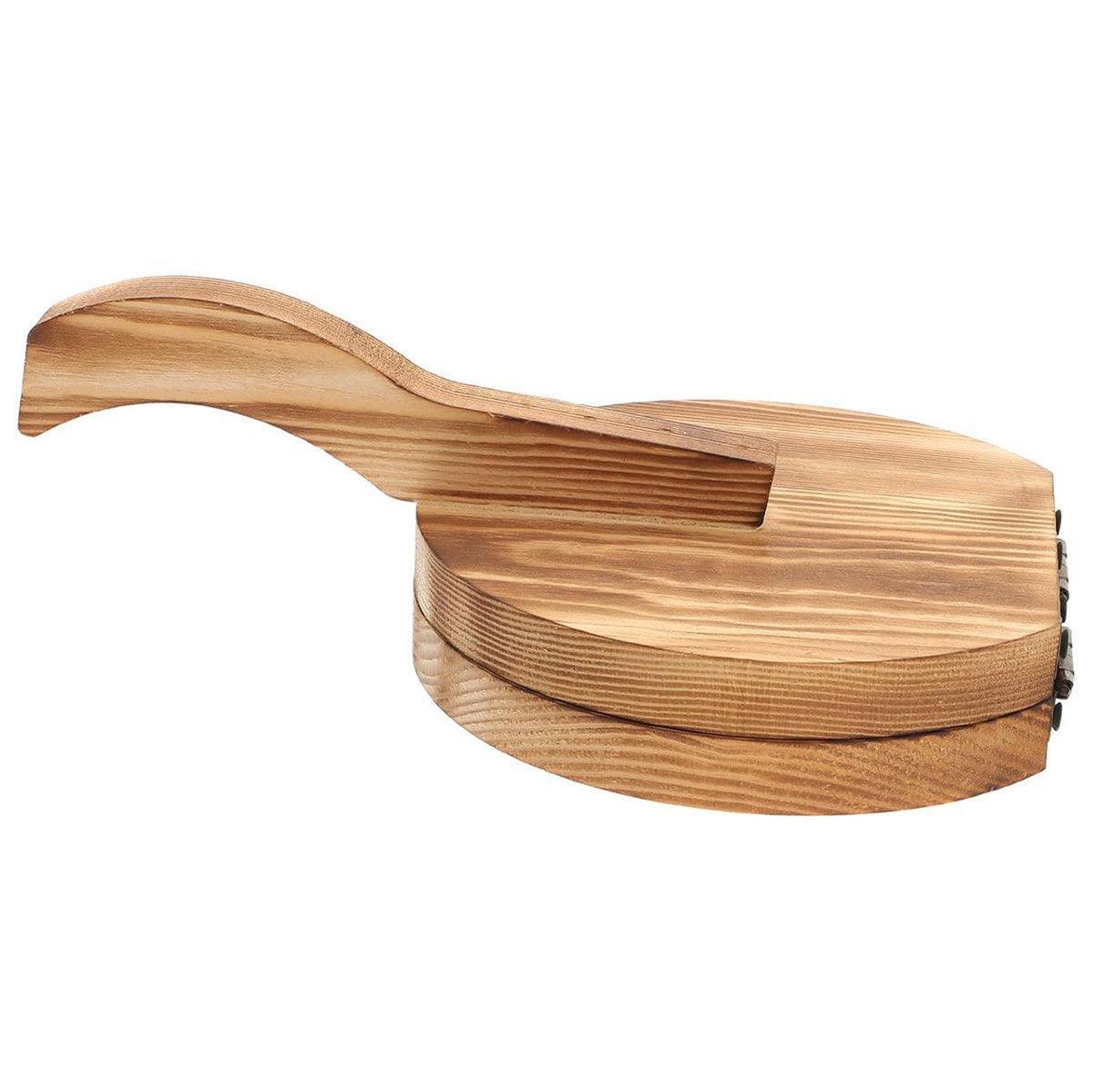 Wooden Dumpling Wrapper Maker Hand Press Dough Roller for Kitchen Cooking - 16.5CM