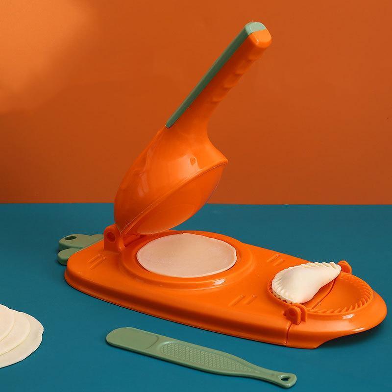 2in1 Dumpling Skin Chapati Maker Press Machine Wrapper Mould Handle Tools Pastry - Leather Pink