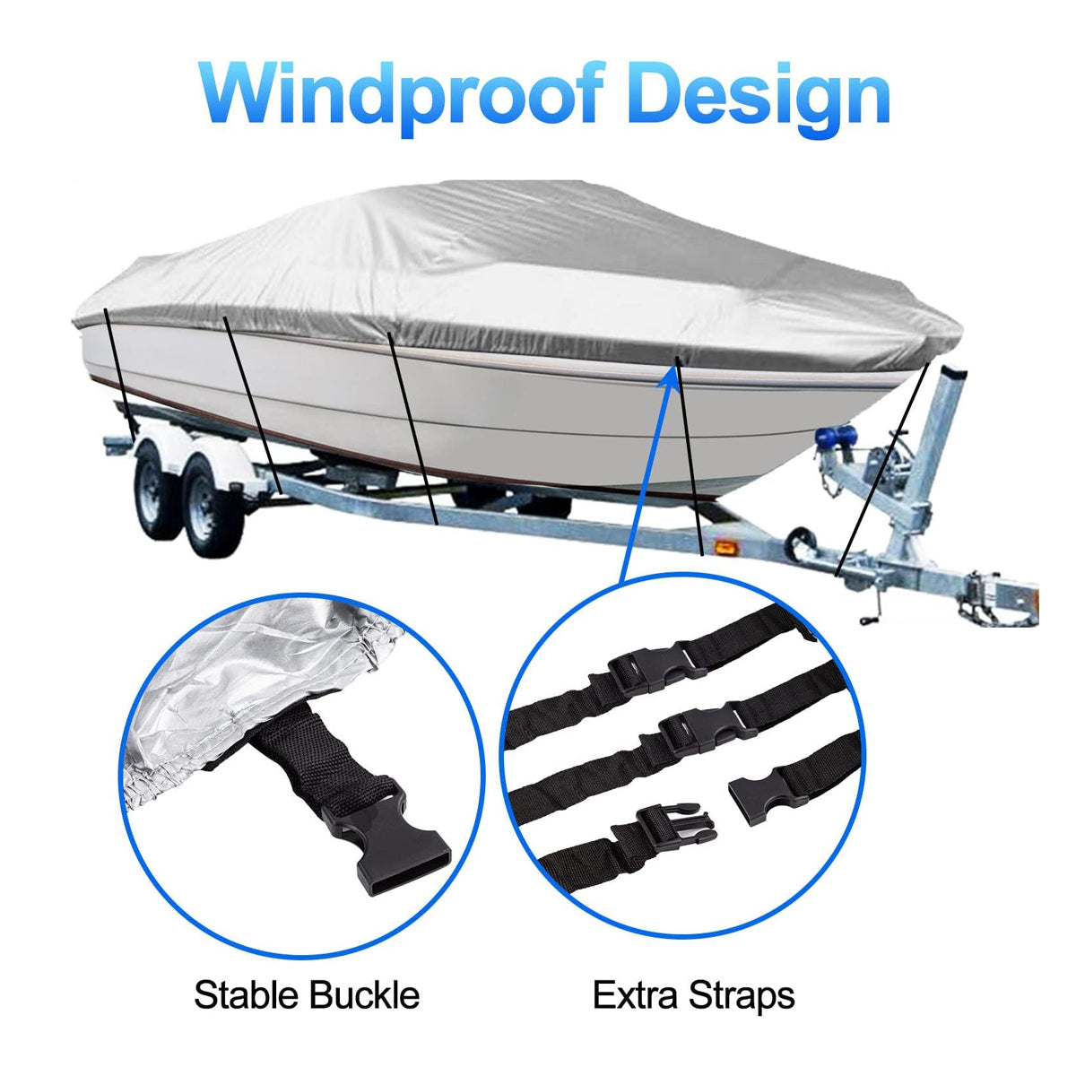 Outdoor V Yacht Dust Cover Waterproof Sun Protection Boat Hull Cover Rain Shield