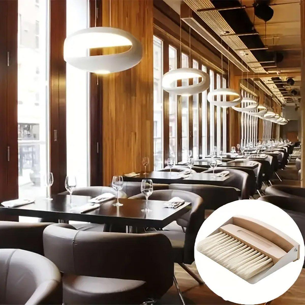 Mini White Brush Broom with Dustpan Car Desk Table Keyboard Cleaning Portable