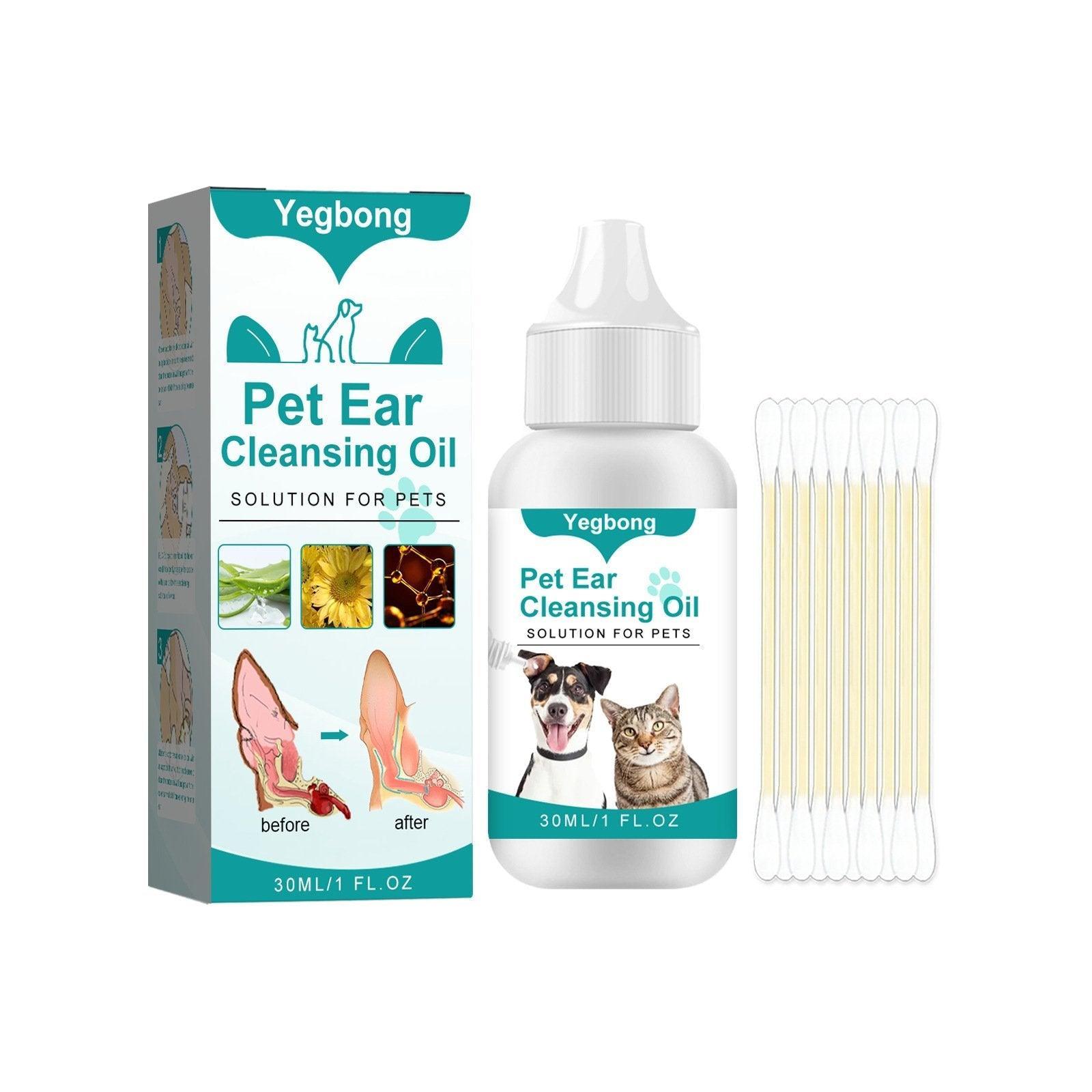 Pet Ear Cleaning Oil for Cats Dogs Deodorize Clean Ears Universal Ear Care Oil