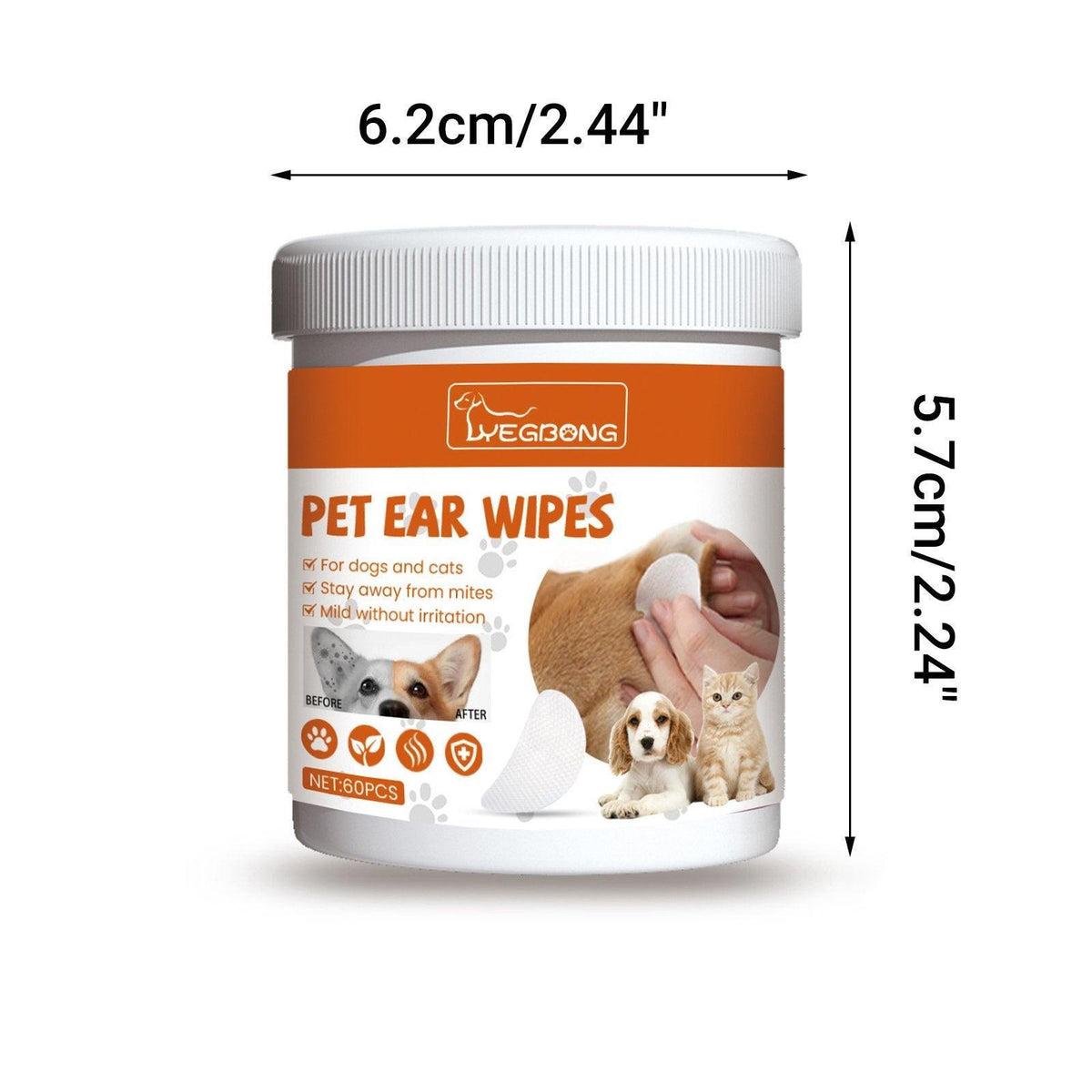 Pet Ear Wipes Gentle Cleaning Deodorizing Mite Removal Ear Wax Care Products