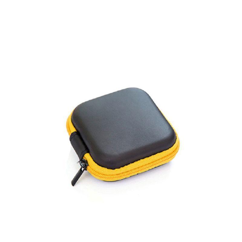 Portable Hard Case Pouch Storage Bag For Earphone Headphone Earbuds Cable - Rose Red