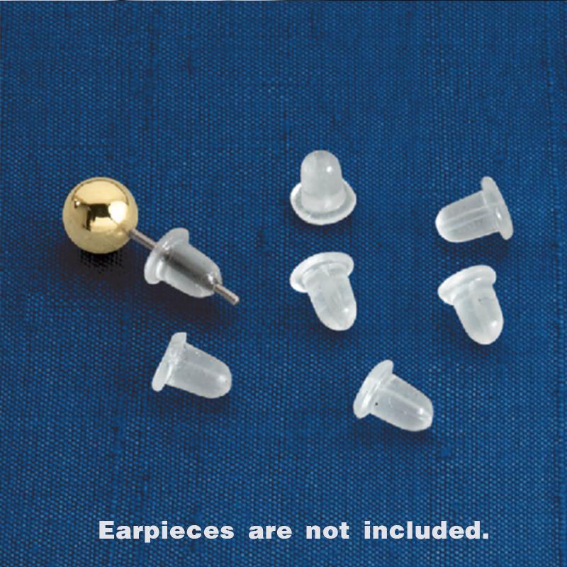 100PCS Clear Silicone Earring Backs Soft Hypoallergenic Stoppers 5mm