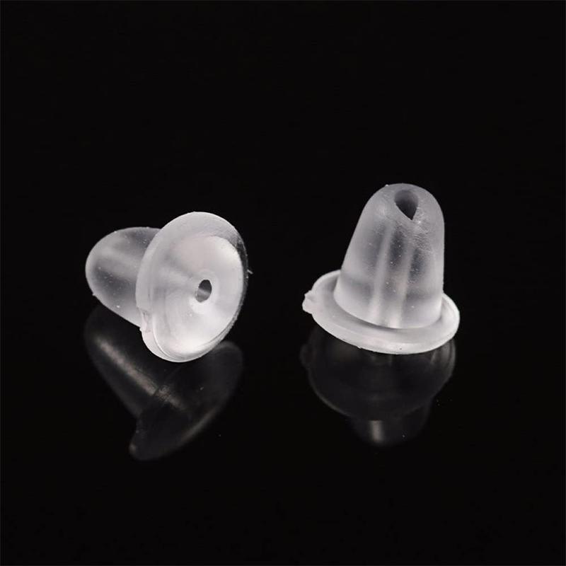 200 Rubber Earnuts Earring Nuts Findings Earring Backs Clear Plastic Dewsupplies