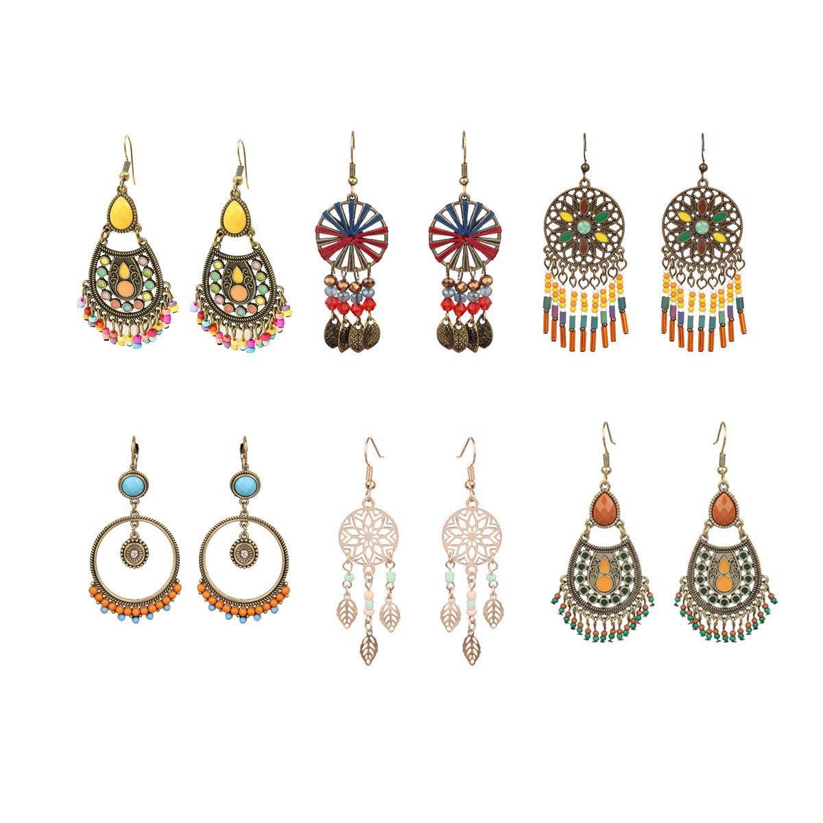 Retro Court Style Geometric Leaf Earrings Elegant Vintage Jewelry for Women Gift - 1