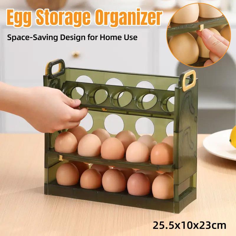 Refrigerator Egg Organizer Side Door Storage Tray Egg Carton Holder Kitchen Box
