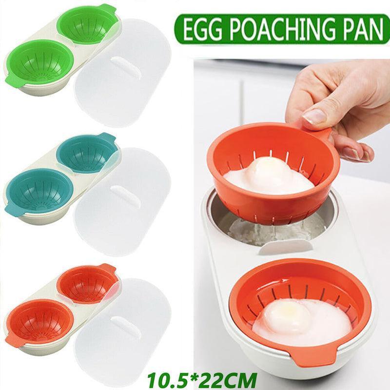 Microwave Egg Cooker for Breakfast Sandwich Poacher Kitchen Gadget - Blue