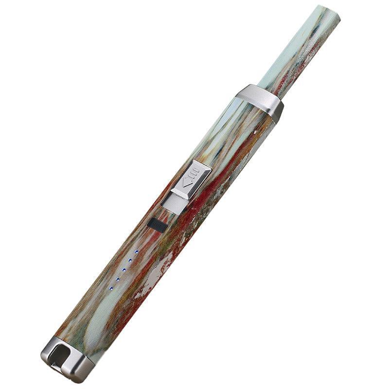 Electronic Usb Rechargeable Pulse Arc Candle Lighter Kitchen Camping Stove Bbq - A