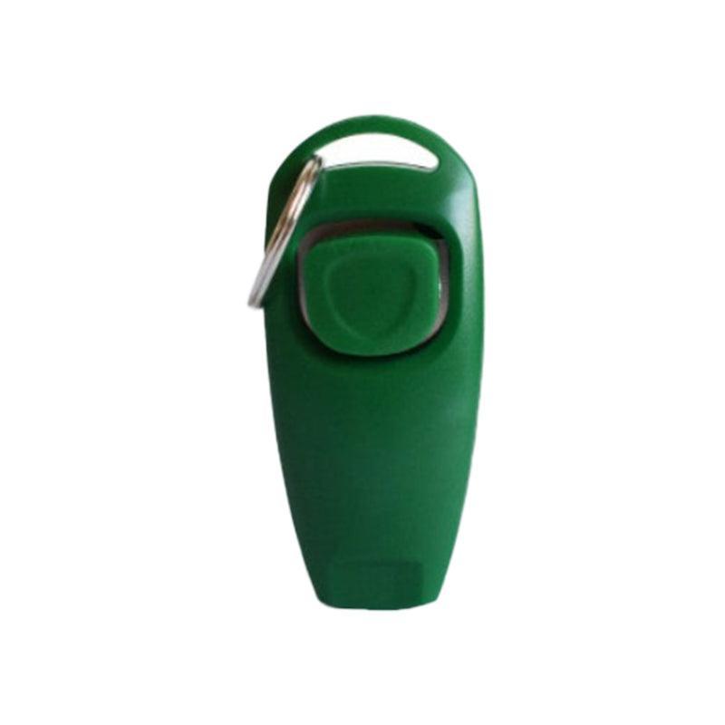 Dog Whistle and Clicker Set for Training Stop Barking Obedience Tool Combo - Emerald Green