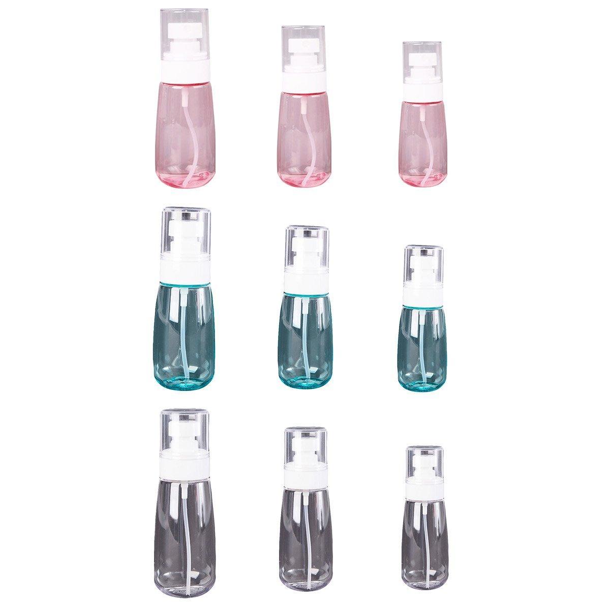 10pcs Portable Travel Emulsion Dispenser Bottle Press Pump Refillable Containers - Blue-100ml