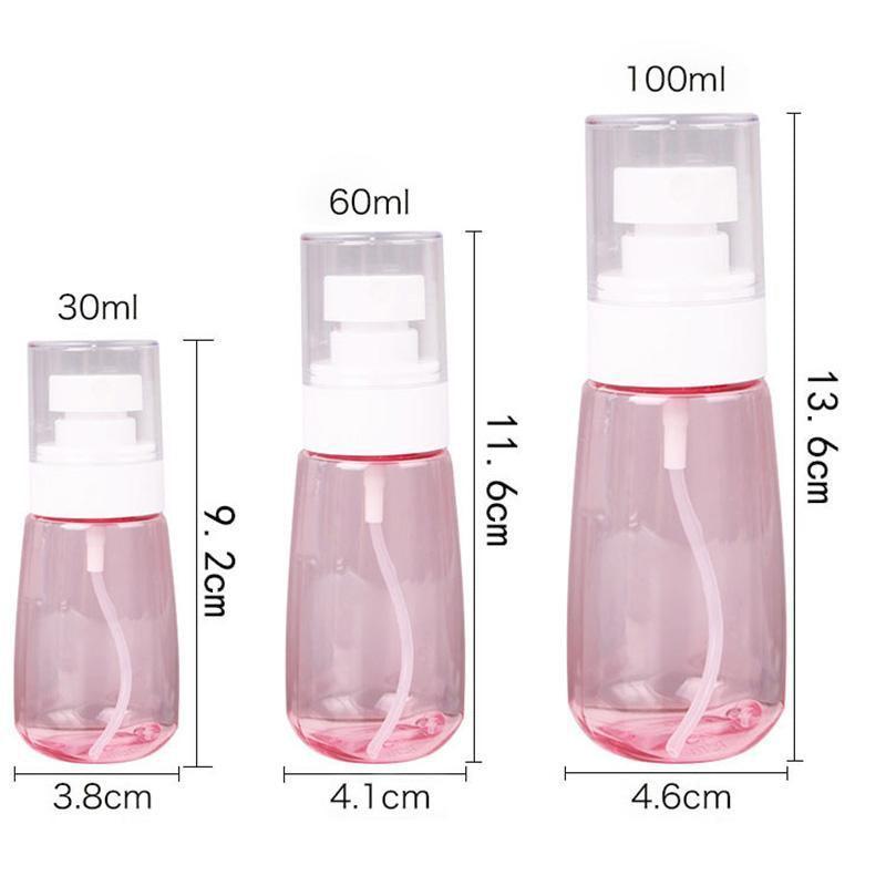 10pcs Portable Travel Emulsion Dispenser Bottle Press Pump Refillable Containers - Clear-30ml