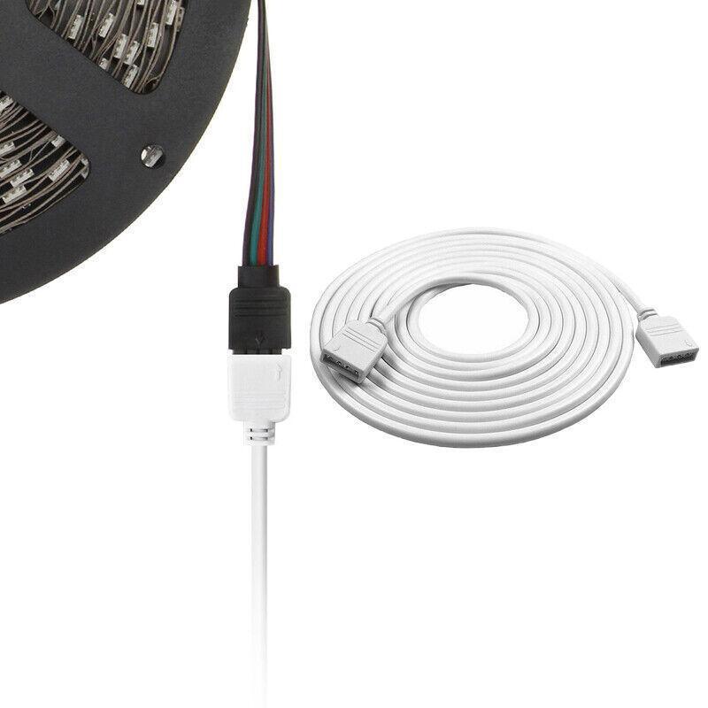1-10M White LED RGB Light Strip Extension Cord Cable Lead Connector 4 Pin - 1M