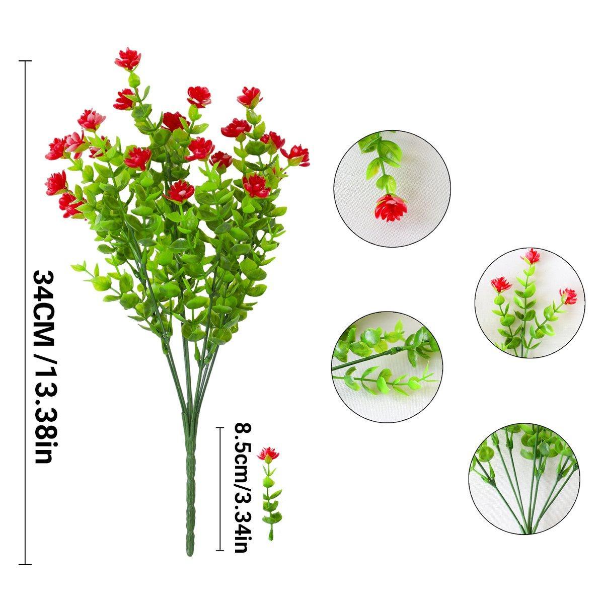 8pcs Artificial Camellia Flowers Realistic Silk Floral Decoration for Home Decor