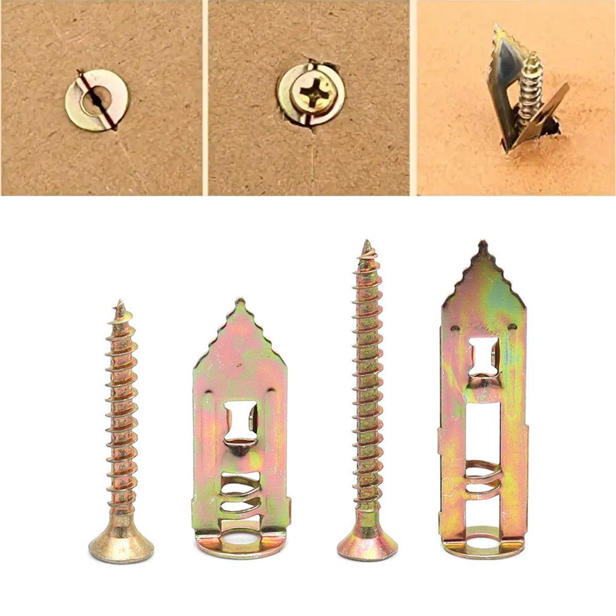 100PCS Self-Drilling Anchors Screws Percussion Expansion Kit -12x30mm/12x40mm - 12x30mm