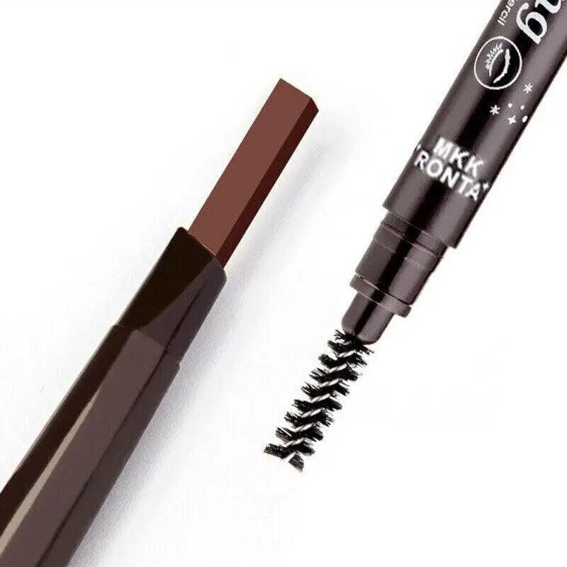 Waterproof Eyebrow Pencil Eye Brow Eyeliner Pen With Brush Makeup Cosmetic Tool - Brown