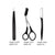 3Pcs/Set Eyebrow Trimming Eyelash Brush Folding Tweezers Portable Makeup Tools